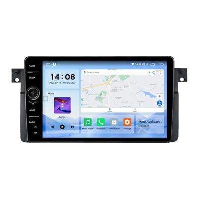 Dashboard Placement 8core Android 12.0 Octa Core 1 Din Car Stereo Audio Radio Player voor BMW E39 M5