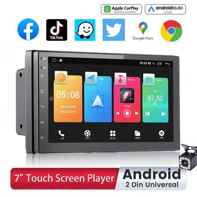 Universal Placement 7 Inch Touch Screen Car DVD Player met BT Wifi en GPS navigatie