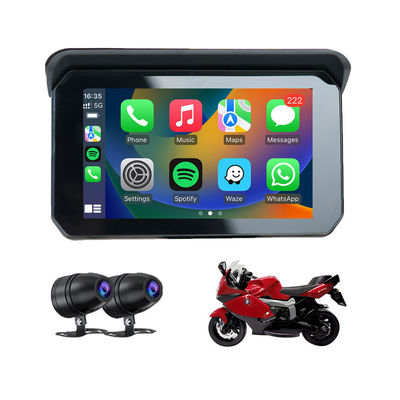 IP67 waterdicht 5 inch IPS-scherm Motorfiets Carplay GPS Navigator 2 in 1 Draadloos Apple Car-play Android Auto