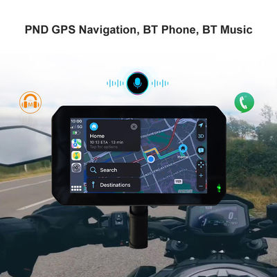 IP67 waterdicht 5 inch IPS-scherm Motorfiets Carplay GPS Navigator 2 in 1 Draadloos Apple Car-play Android Auto
