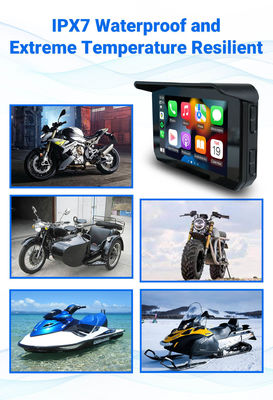 IP67 waterdicht 5 inch IPS-scherm Motorfiets Carplay GPS Navigator 2 in 1 Draadloos Apple Car-play Android Auto