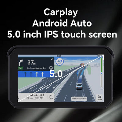 Motorfiets Dash Cam 5 inch Extern touchscreen met universele montage en CarPlay