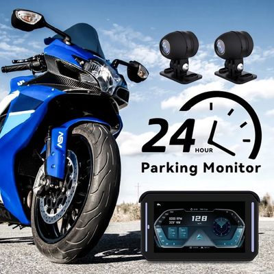 Draagbare motorfietsnavigatie GPS 5 inch draadloos Apple Carplay en Android Auto