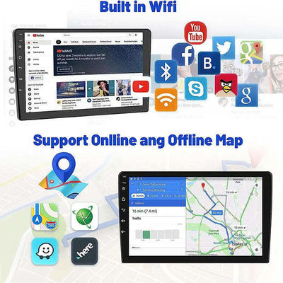 BT5.0 Wifi Hotspot GPS IPS Full Touch Screen 2 32 GB Universele 10,1 inch Auto MP5 Speler T3