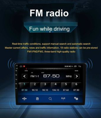 10.1 inch touchscreen 2 Din Car Radio met Android OS DSP functie en BT navigatie