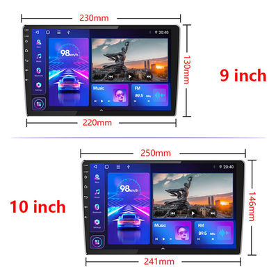 10 inch touchscreen universele auto-radio met meerdere talen en 2 din ingebouwd ontwerp
