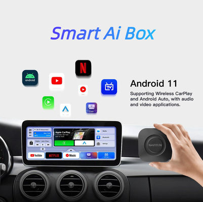 5V±0.2V 1.0A Power Input Carplay AI Box 8GB 128GB Ingebouwde GPS Wifi Wireless Streaming Box