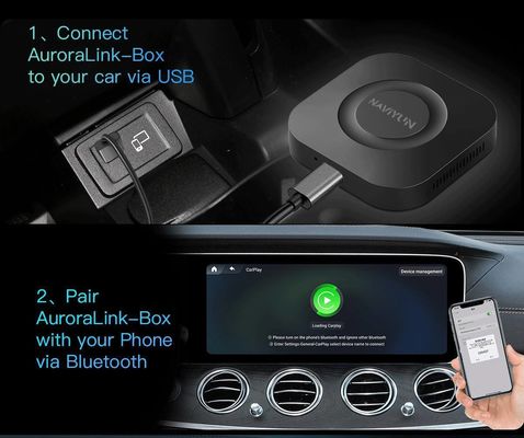5V±0.2V 1.0A Power Input Carplay AI Box 8GB 128GB Ingebouwde GPS Wifi Wireless Streaming Box
