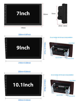 Universal Car 2 Din Android12 Carplay Gps TS7 Speler met meertalige ondersteuning