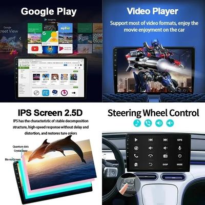 12.3' QLED-scherm 4G LTE Wifi DSP Carplay Android Auto 2Din Car Radio Voor BMW/Benz/Audi Universal