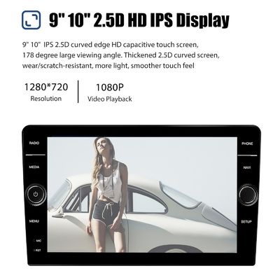 8/9/10" Knob Android 12 8core 4 64GB QELD DSP Car Multimedia System voor het universele jaar