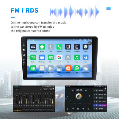 1280*800 Resolutie 2 Din Car Radio met Android Auto BT5.0 4G DSP RDS en GPS Navigation