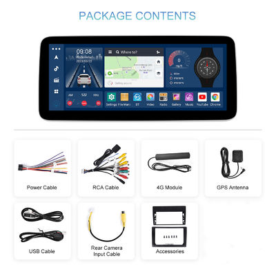 12.3 inch Android Car Radio Stereo met draadloze CarPlay en stuurwielbesturing