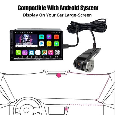 USB Car Dash Cam HD 1080P 170° Wide Angle Recorder Front ADAS Android DVR Nachtversie
