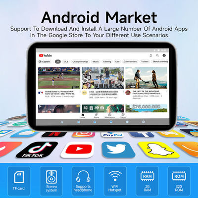 PORTABLE Android12.0 Kopsteun Monitor 2 32G WIFI/Bluetooth/USB/SD/HDMI/FM/Mirror Link Video Player
