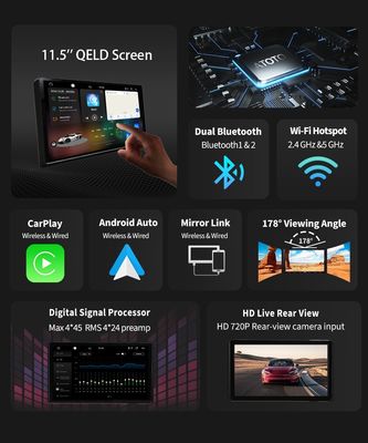 Universal Car Radio Android13 Car Player met 11,5 inch QELD-scherm en 8 Core TS10 Radio