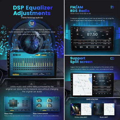 Universal Year 9/10 inch draadloze CarPlay Host Player met TS7 IPS1024 DSP en Android 12