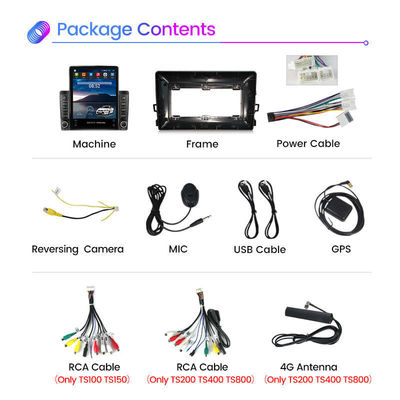 Universal Car Model 9.7 inch 2 din Double Din Android 12 Car DVD Player met GPS en Bluetooth