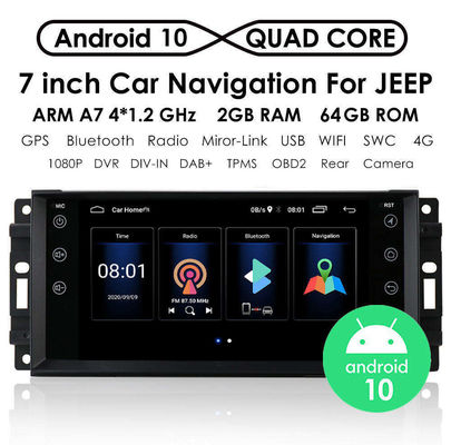 7" Android Car Stereo voor Jeep Cherokee Compass Commander Wrangler 300C Dodge Caliber Liberty 2009 2008 2010 2011