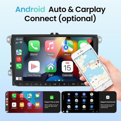 VW Volkswagen Golf Polo Tiguan Passat Skoda Octavia Carplay Auto met GPS en 1024*600 resolutie